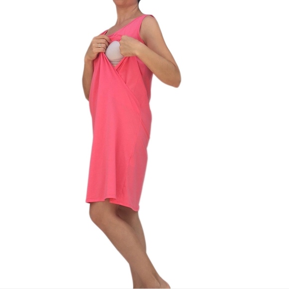 NEW! Sleeveless Nursing Nightgown - Breastfeeding - Picture 8 of 10